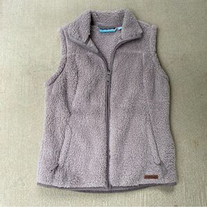 Free Country Gray Sherpa Fleece Vest Small NWOT